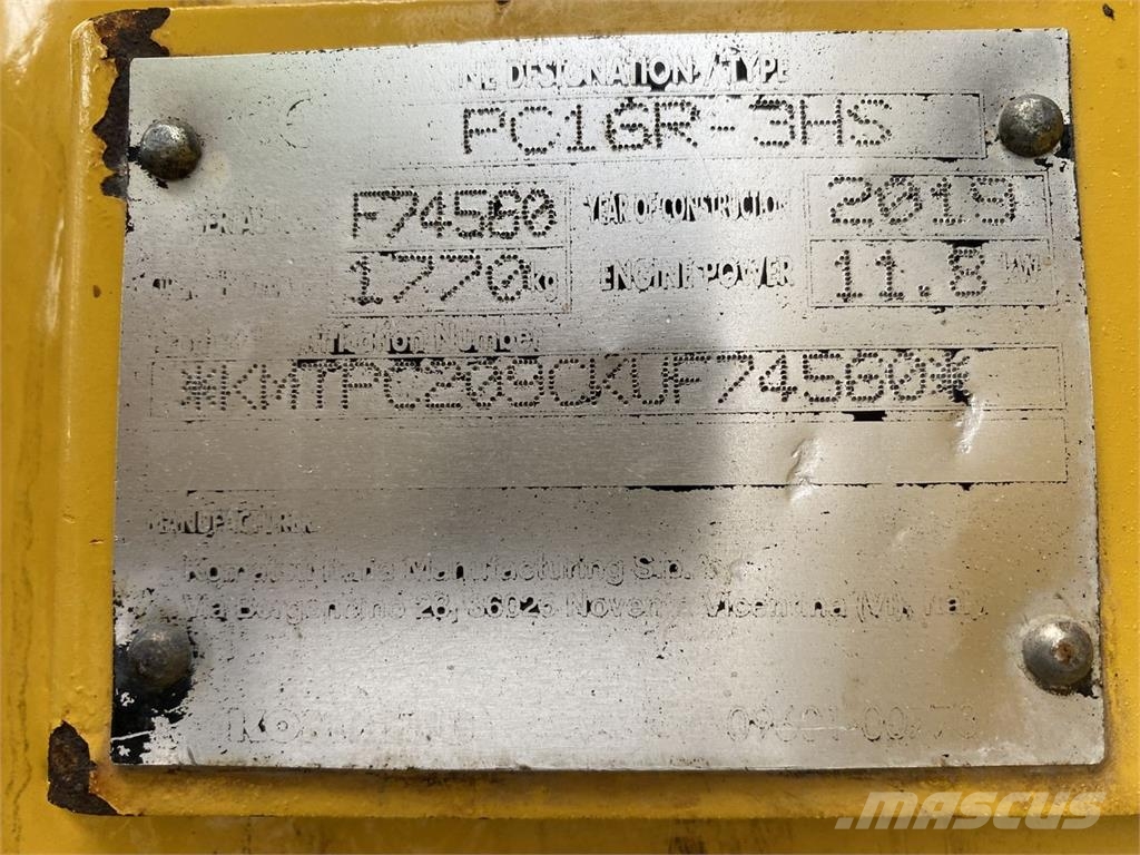 Komatsu PC16R-3HS Εκσκαφείς με τροχούς - λάστιχα
