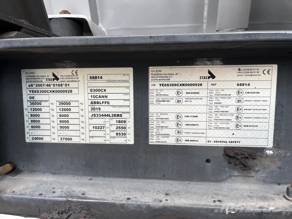 Stas S300CX*55 m³*Getreide Kipper VOLLALU*VIBRATOR Tipper semi-trailers