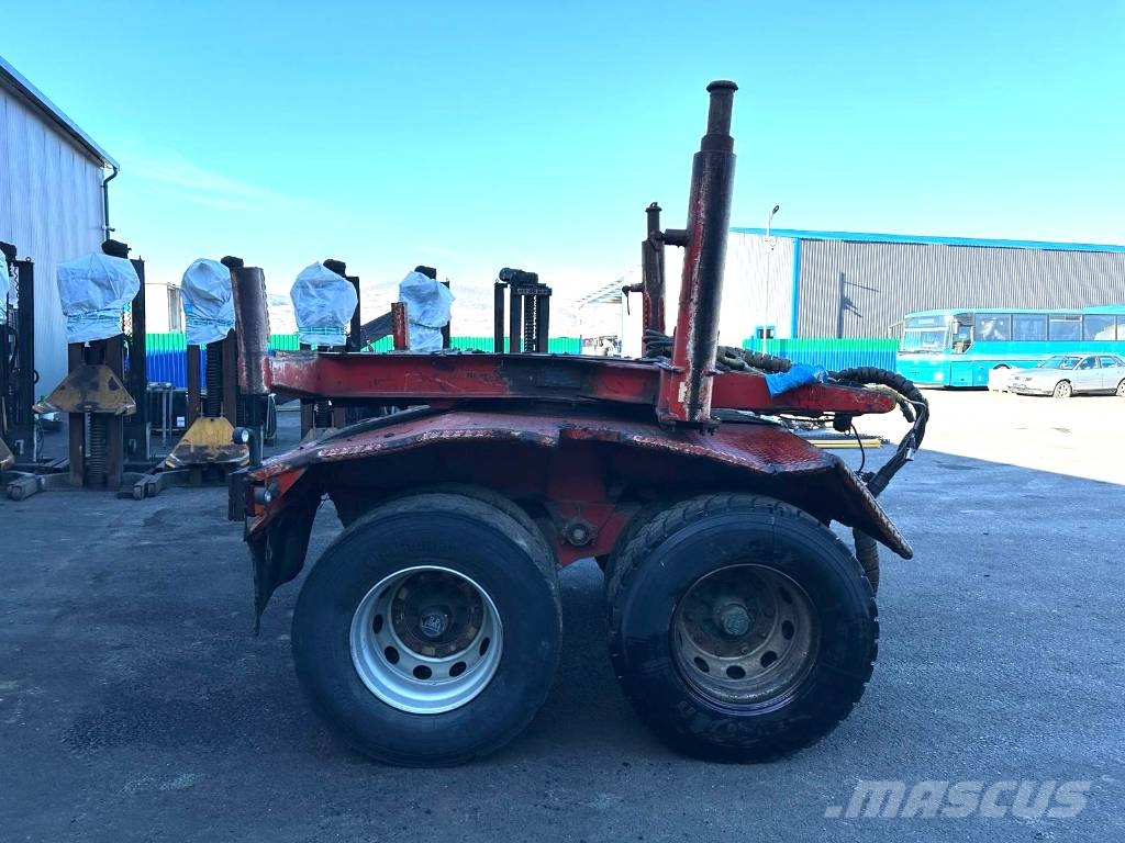 Huttner LNZ-20 / Holzanhänger mit Zwangslenkung / 2 Achsen Madera