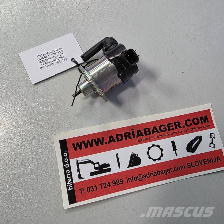 Kubota Fuel Shutoff Solenoid 12V 17208-60010 Rupsgraafmachines