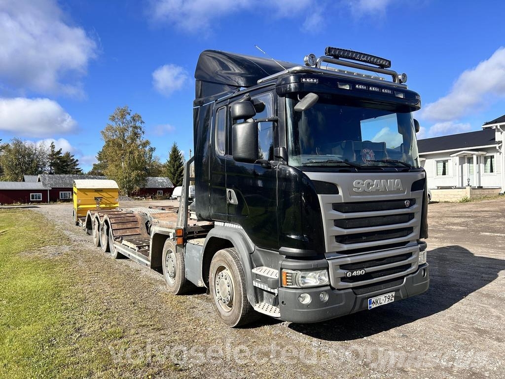 Scania G-serie 490 Euro 6 10x4 koneenkuljetusauto 2016 Anders