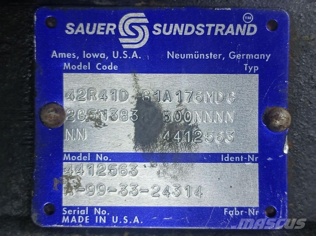Kramer -Sauer 42R41DG1A176MDG-Drive pump/Fahrpumpe Componenti idrauliche
