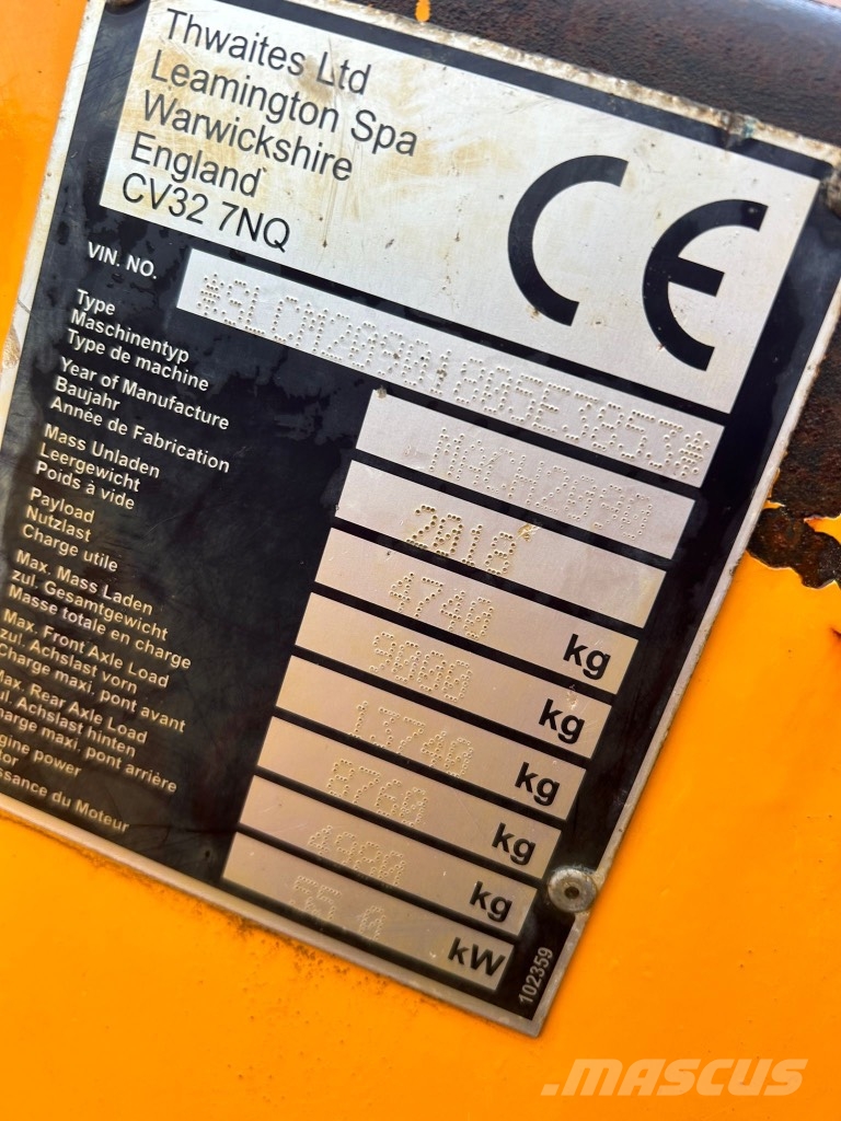 Thwaites 9 Tonne Dumper MACH2090 9 ton Stavebné sklápače