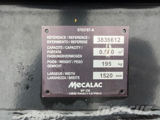 Mecalac new bucket 1520 mm Skovle