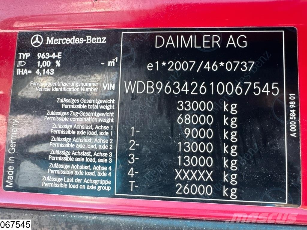 Mercedes-Benz Actros 3363 6X4, EURO 6, Retarder Sattelzugmaschinen