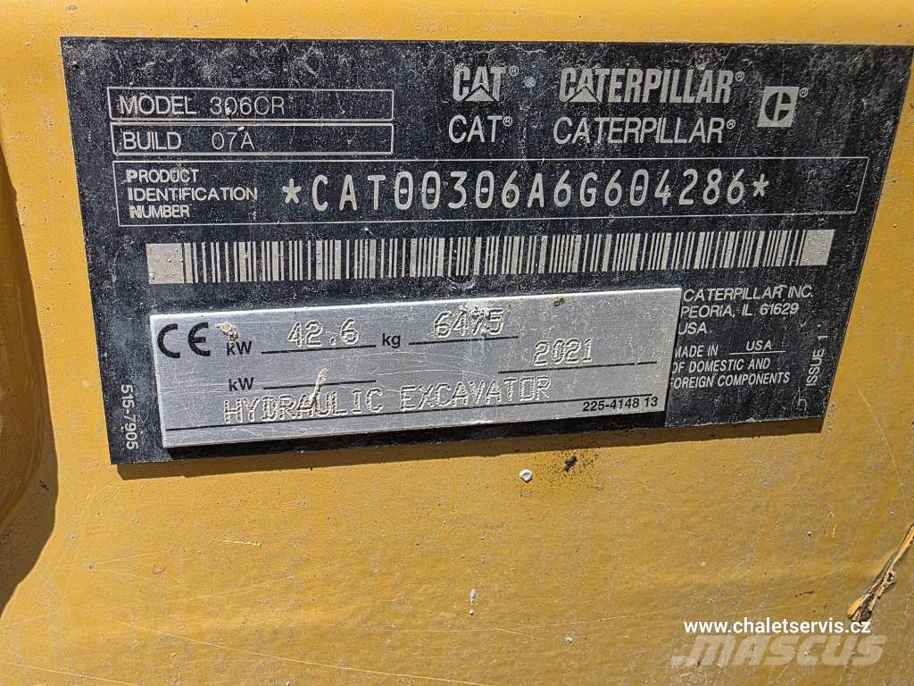 CAT 306 CR حفارات صغيرة أقل من 7 طن (حفارات صغيرة)