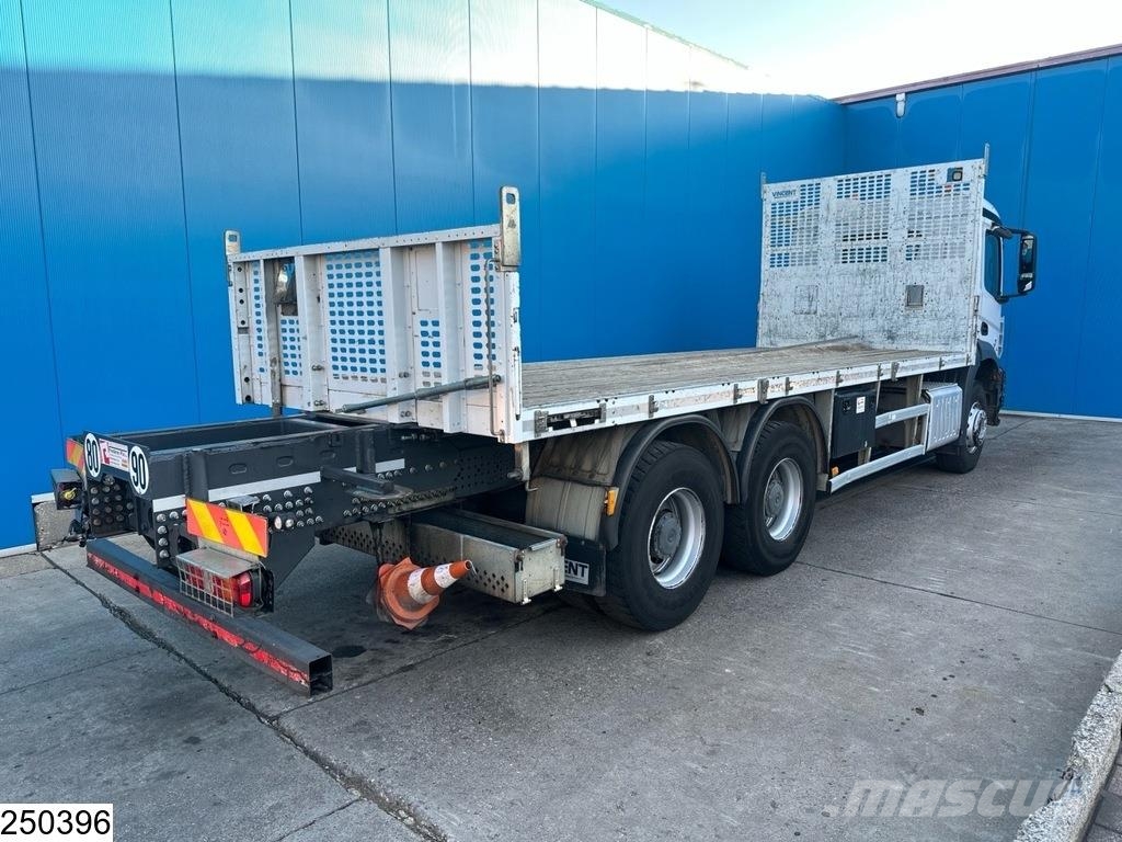 Mercedes-Benz Arocs 2636 EURO 6, 6x4, PTO, Steel suspension Platte bakwagens