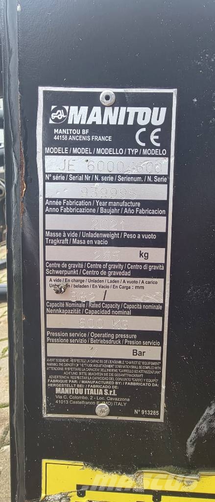 Manitou JIB JE 6000 /600 Andere Zubehörteile