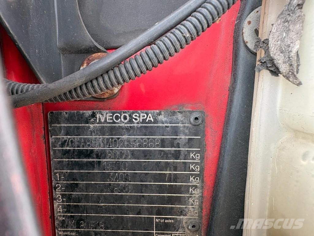 Iveco EUROCARGO 90E18 + EURO 5 + LOW KM + 3 SEATS شاحنات بغطاء جانبي