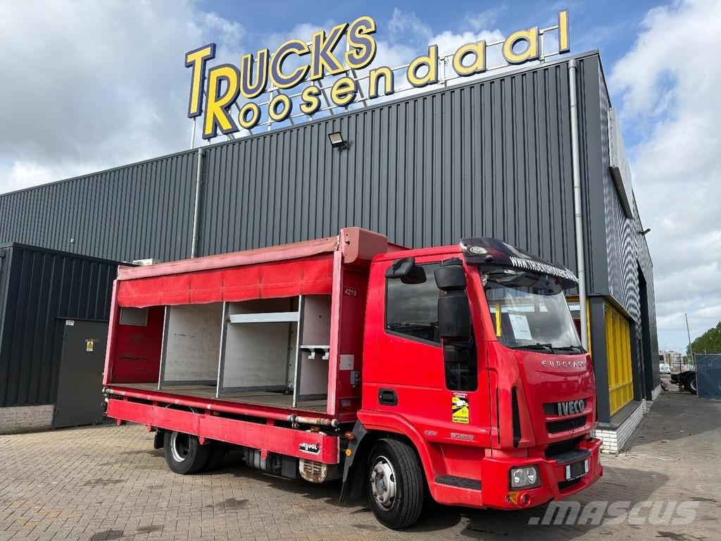 Iveco EUROCARGO 90E18 + EURO 5 + LOW KM + 3 SEATS شاحنات بغطاء جانبي