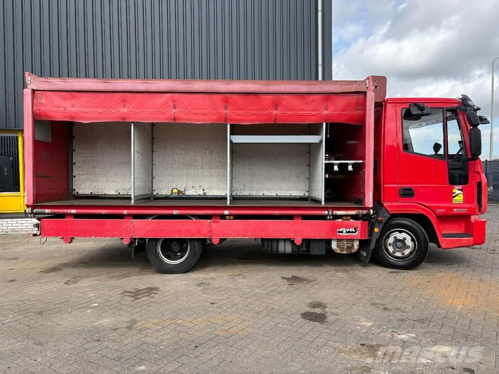 Iveco EUROCARGO 90E18 + EURO 5 + LOW KM + 3 SEATS شاحنات بغطاء جانبي