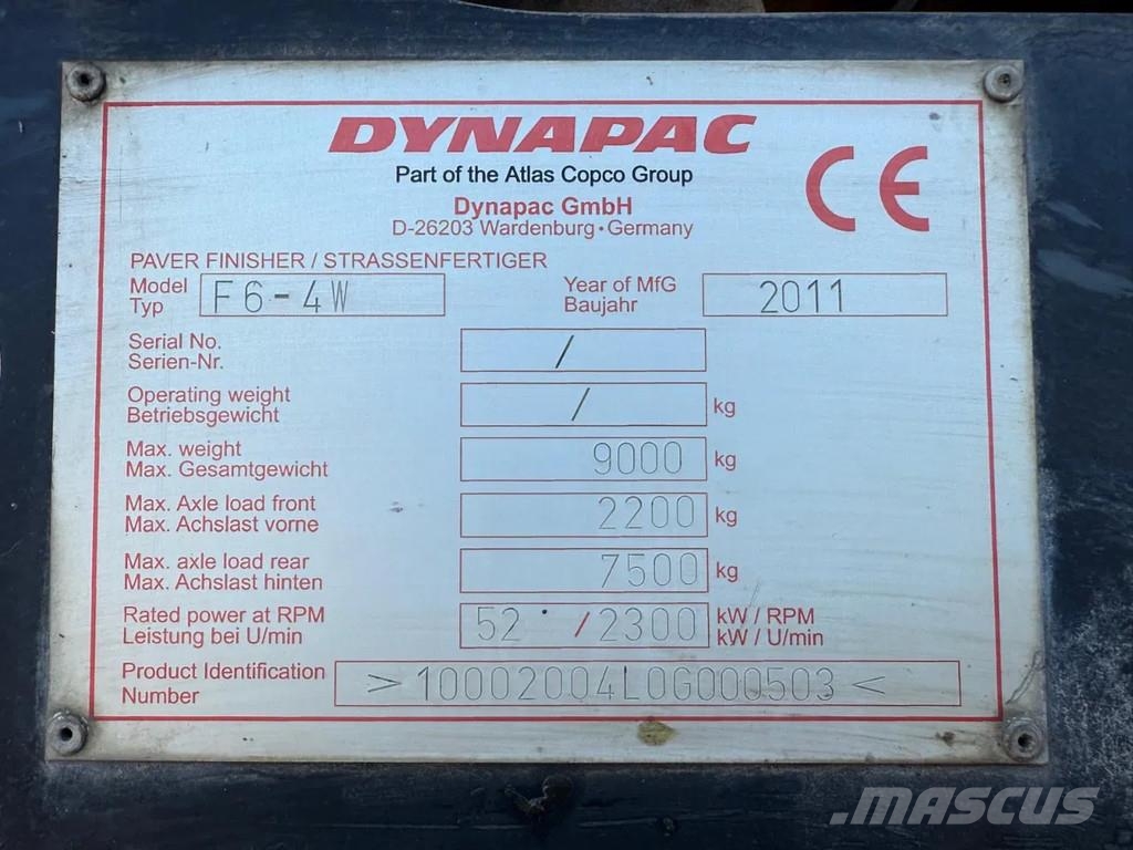 Dynapac F6-4W معدات السفلتة