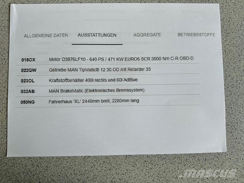 MAN TGS 33.640 6x4 Schwerlast 90 to Motor E6 D Retarde Sattelzugmaschinen
