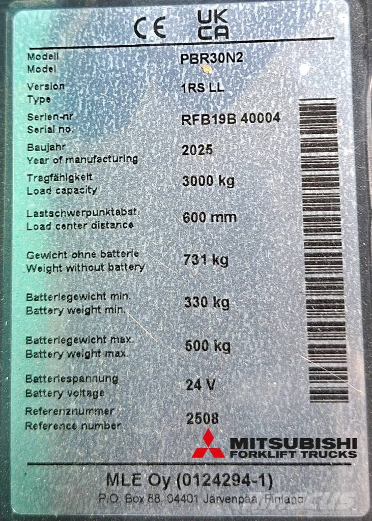 Mitsubishi PBR30N2 Selvkørende stablere