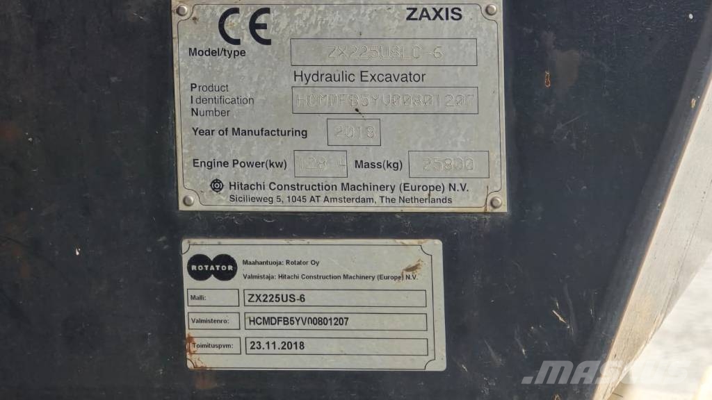 Hitachi ZX 225 US LC-6 Excavadoras sobre orugas