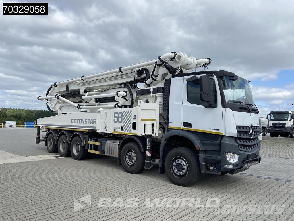 Mercedes-Benz Arocs 4458 Arocs 10X4 58mtr Betonstar H58-7RZ pump Lastbilar med betongpump