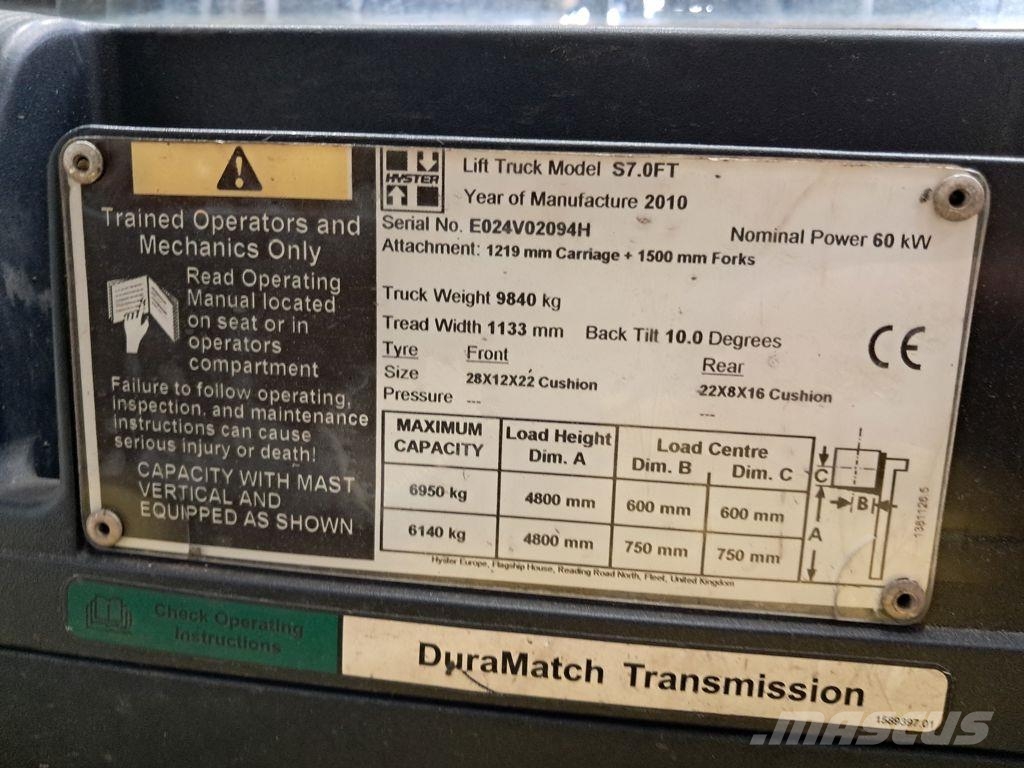 Hyster S7.0FT Diesel heftrucks