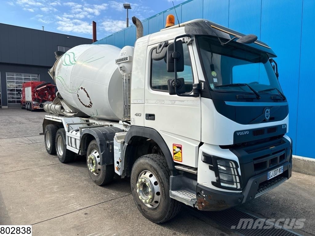 Volvo FMX 410 8x4, EURO 6, Liebherr 9m3, Camion malaxeur