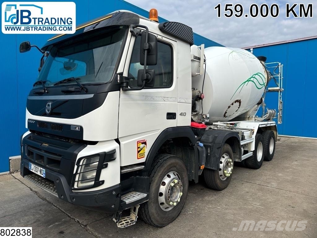 Volvo FMX 410 8x4, EURO 6, Liebherr 9m3, Camion malaxeur