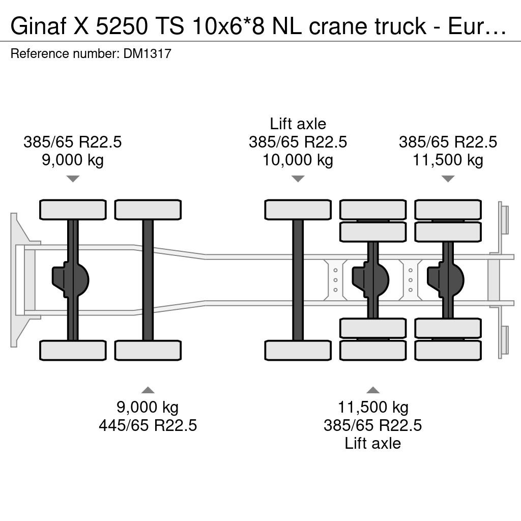 Ginaf X 5250 TS 10x6*8 NL crane truck - Euro 5 - Road pl オールテレーンクレーン