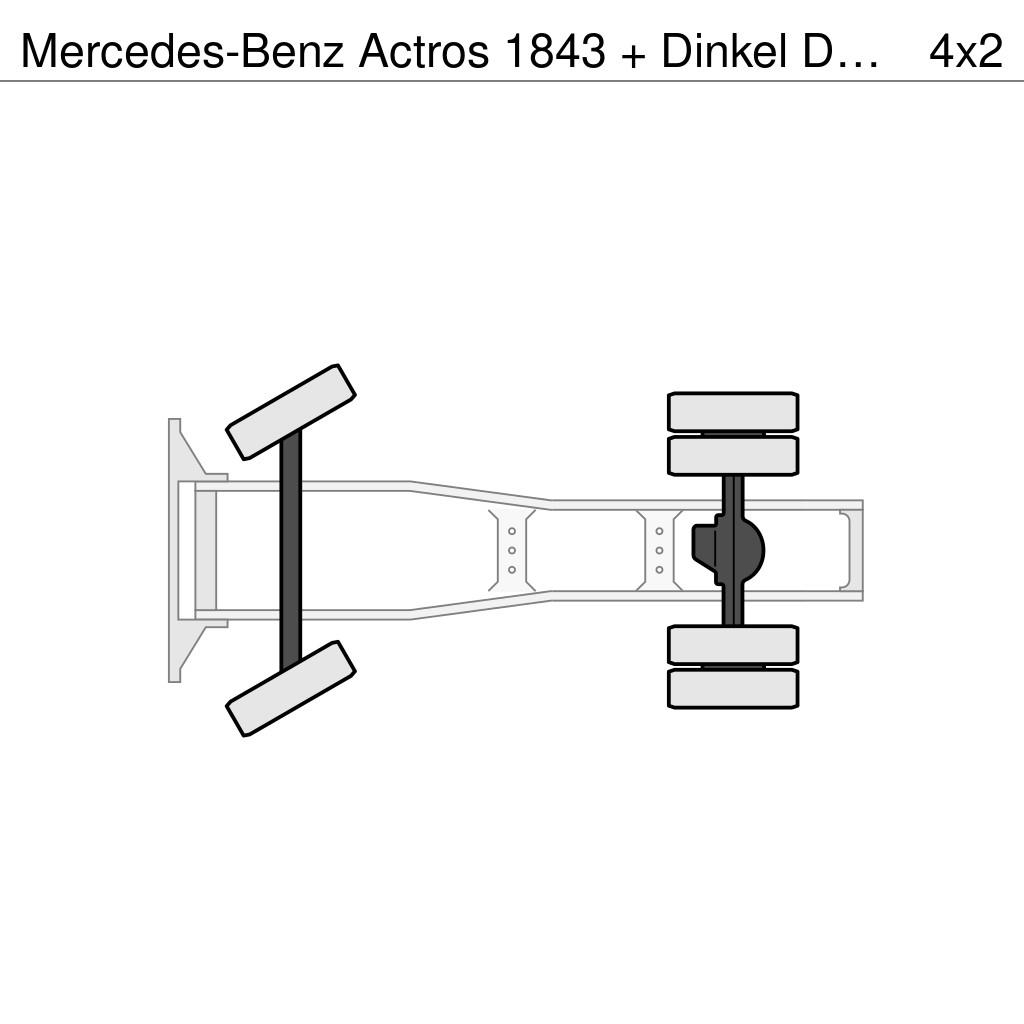 Mercedes-Benz Actros 1843 + Dinkel DTSAV 28000KG Dieplader Tractor Units