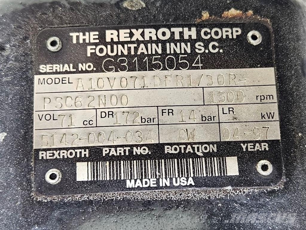 Deutz BF4M1012-Rexroth A10V071DFR1/30R-Load sensing pump Hidraulikos įrenginiai