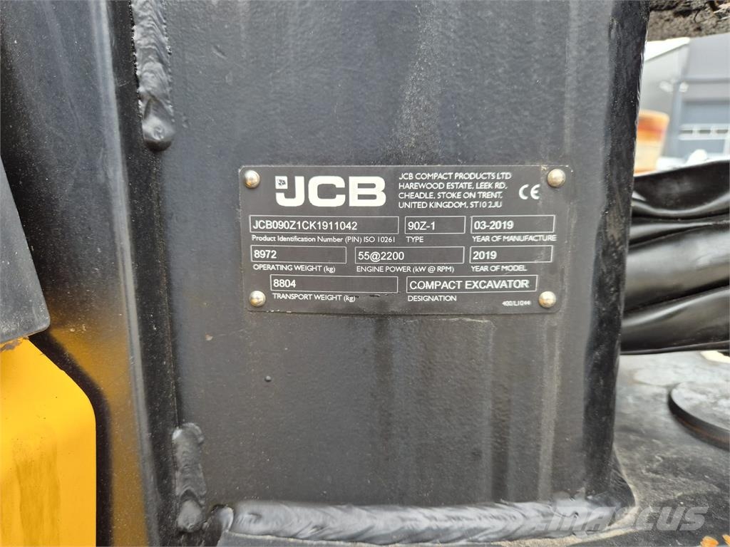 JCB 90Z-1 حفارات صغيرة أقل من 7 طن (حفارات صغيرة)