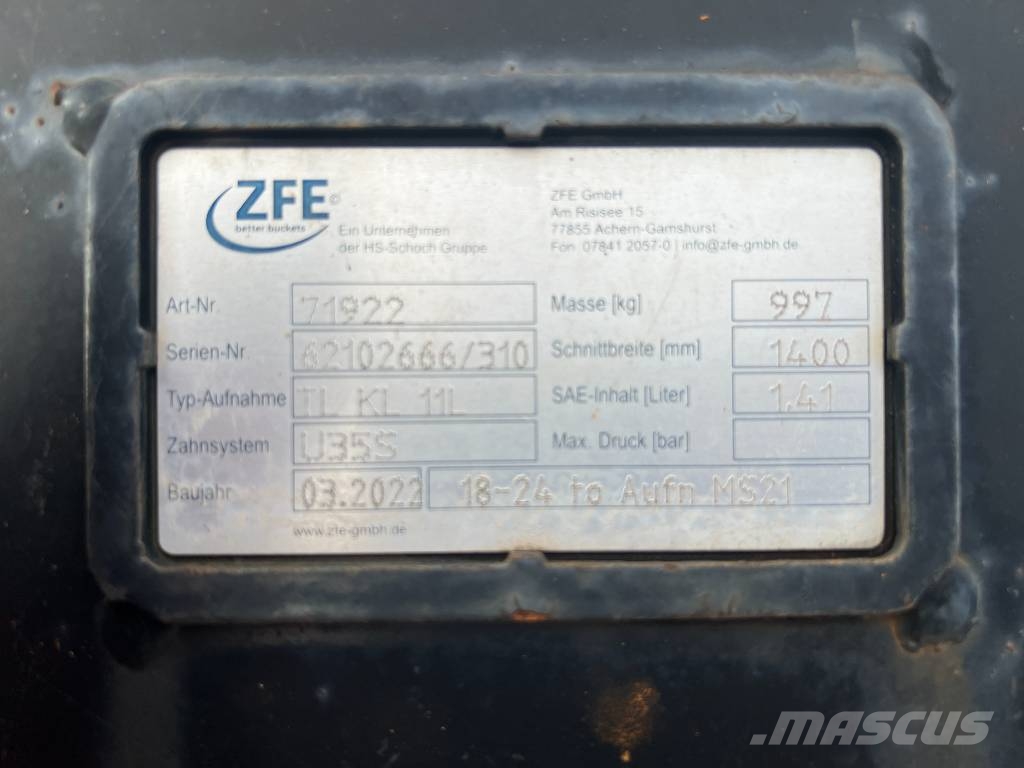 ZFE Tieflöffel / Löffel / MS21 / 1.400 mm / 2022 Excavator