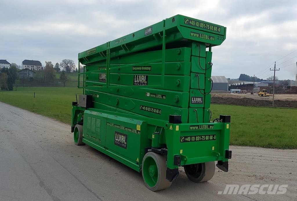 HAB S 320-12 E4WDS AC,32m high level rack scissor lift Žirkliniai keltuvai