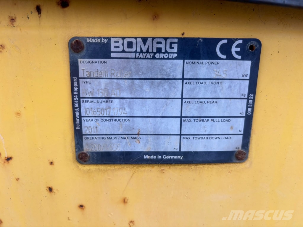 Bomag BW 138 AD Dvojni valjarji