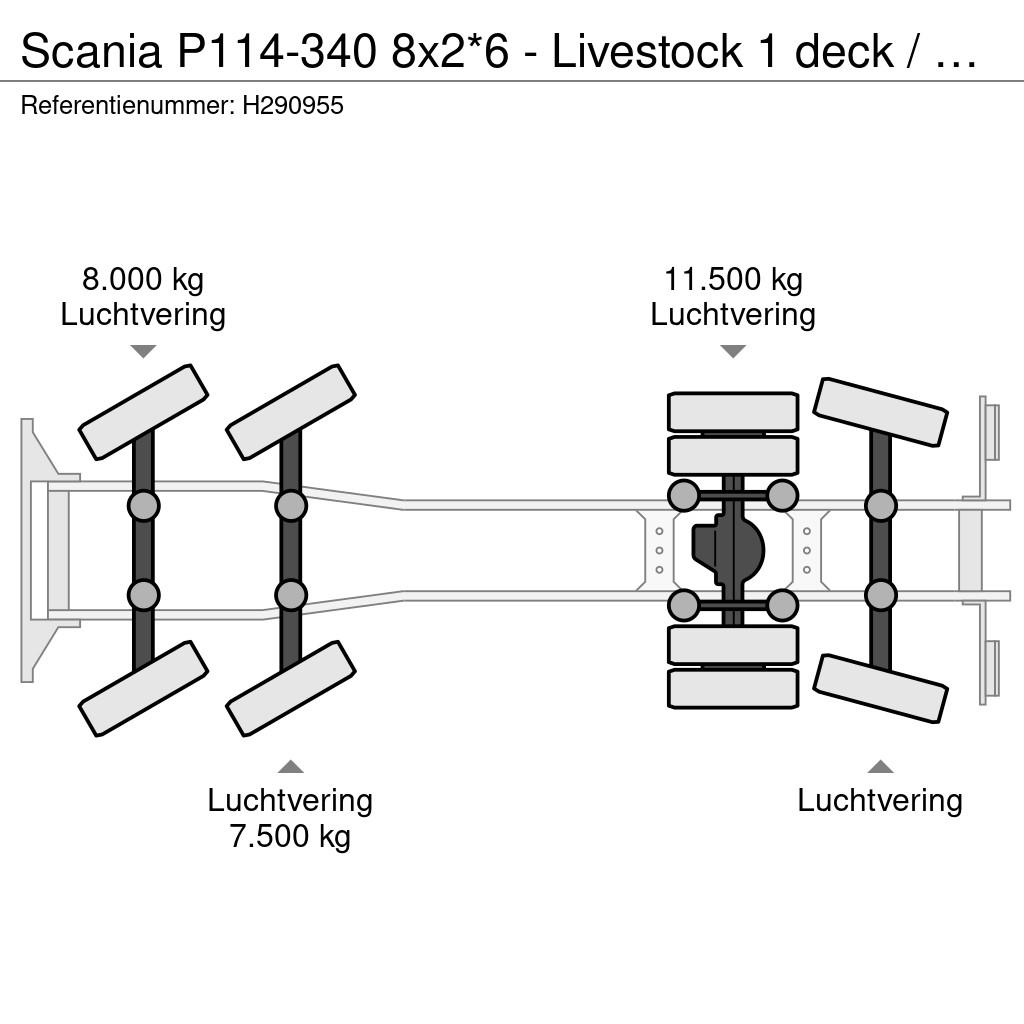 Scania P114-340 8x2*6 - Livestock 1 deck / Cattle - 3x st Dzīvnieku pārvadāšanas transports
