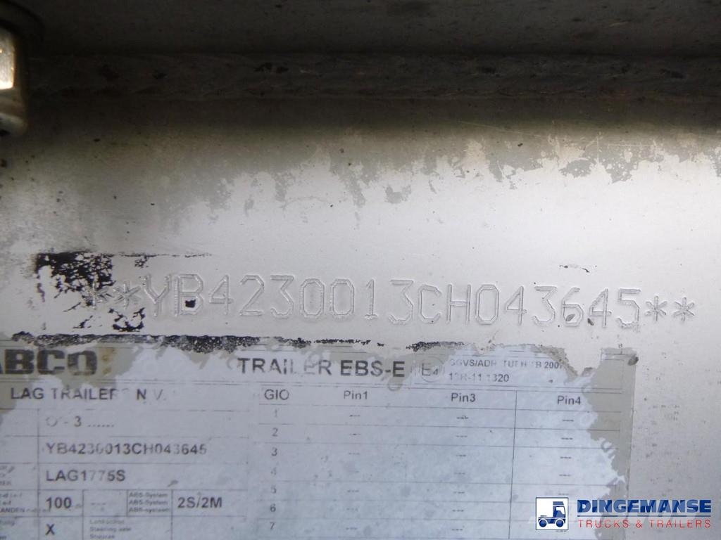 LAG Chemical tank inox L4BH 32.5 m3 / 3 comp Tankopleggers
