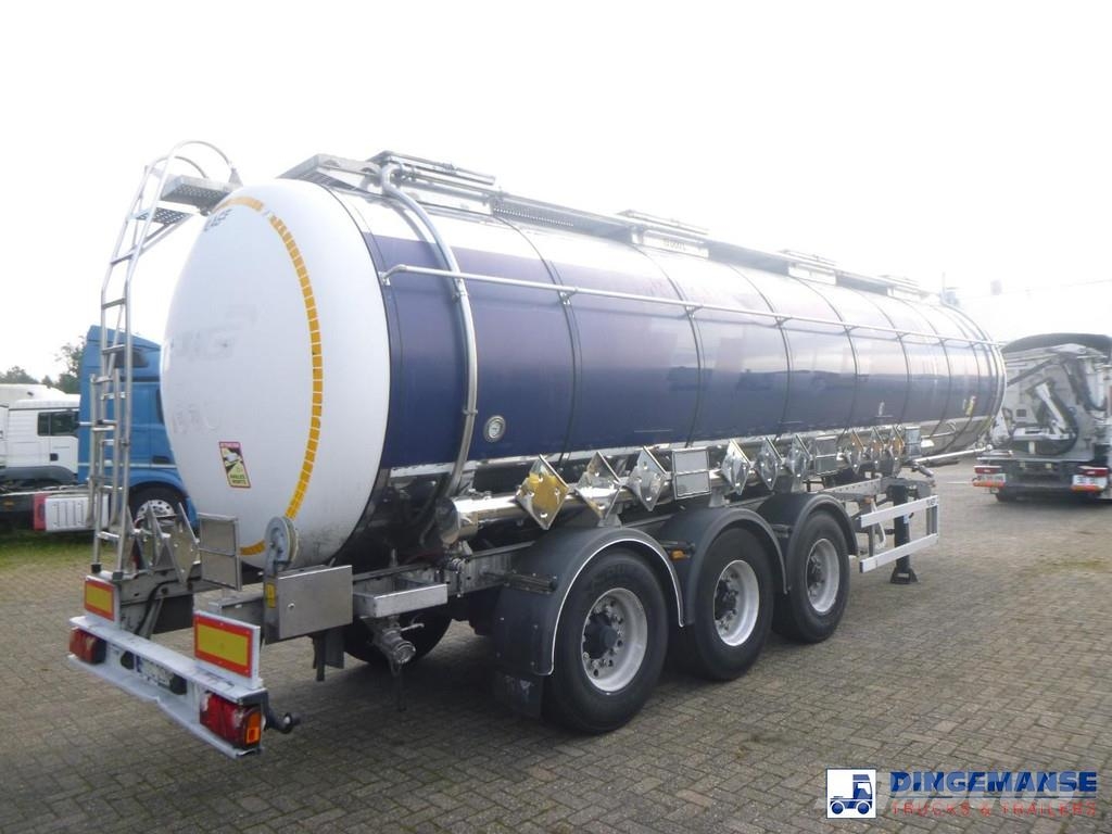 LAG Chemical tank inox L4BH 32.5 m3 / 3 comp Tankopleggers