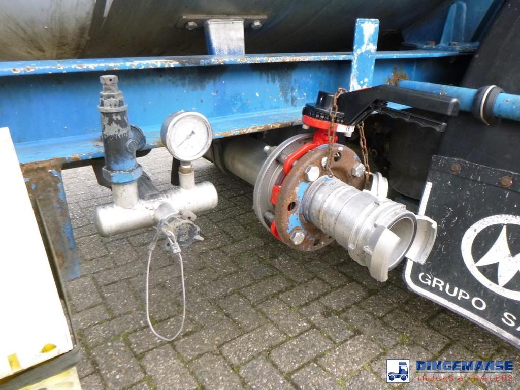 Magyar Chemical tank inox L4BH 32.9 m3 / 1 comp Tanktrailer