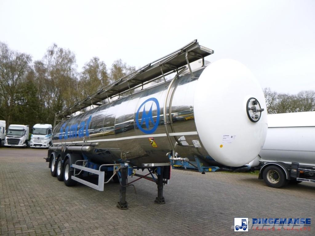 Magyar Chemical tank inox L4BH 32.9 m3 / 1 comp Tanktrailer