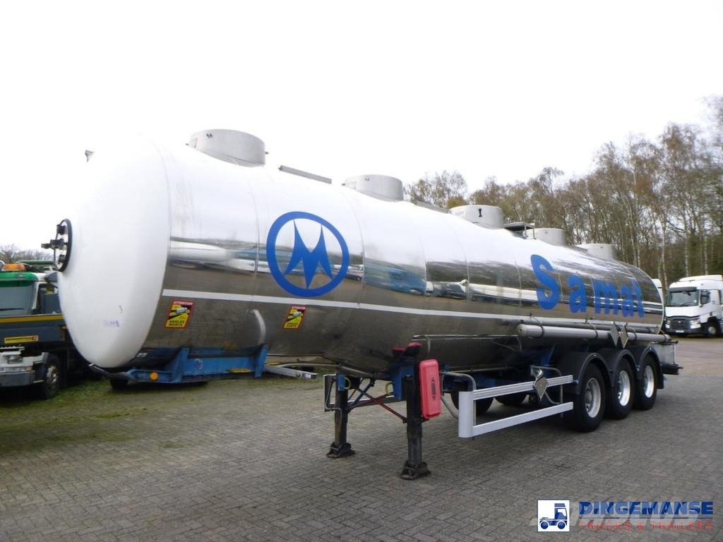 Magyar Chemical tank inox L4BH 32.9 m3 / 1 comp Tanktrailer