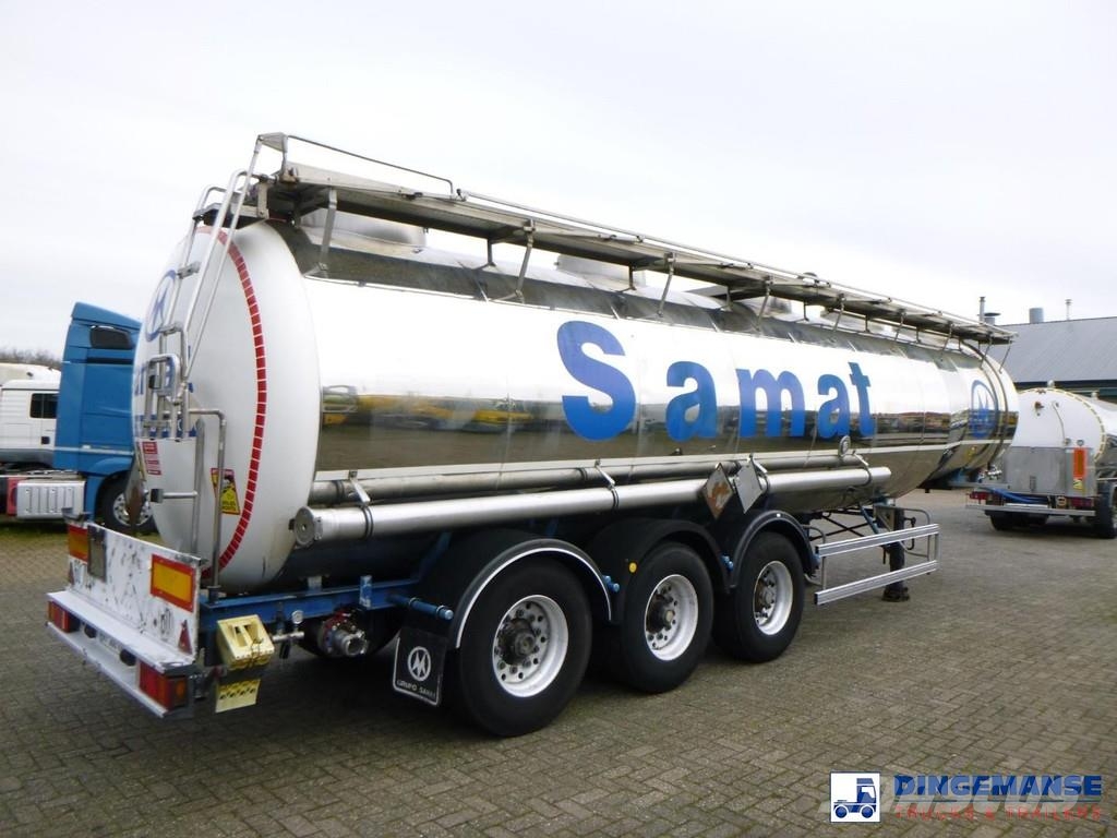 Magyar Chemical tank inox L4BH 32.9 m3 / 1 comp Tanktrailer