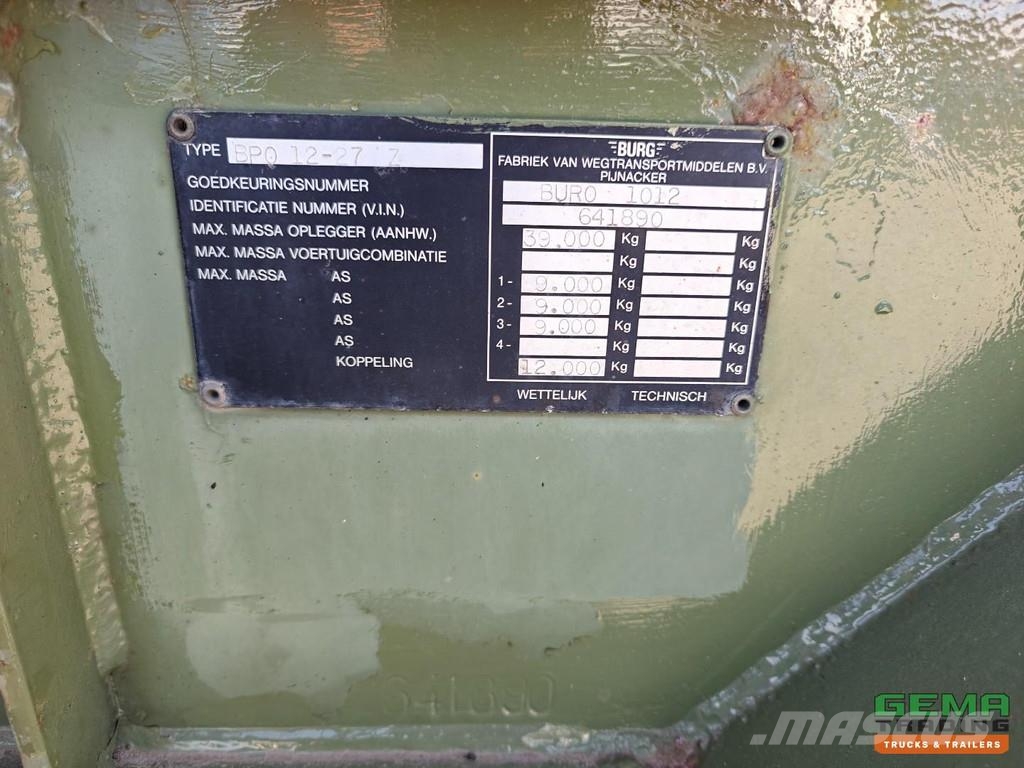 Burg BPO 12-27 Z Insulated Stainless Steel Tank 32,450L 罐體半拖車