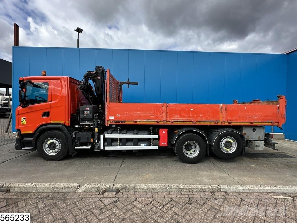 Scania G 410 EURO 6d, CNG, 6x2, Retarder, Hiab 덤프 트럭