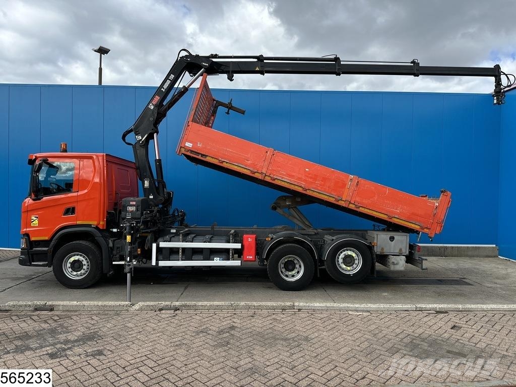 Scania G 410 EURO 6d, CNG, 6x2, Retarder, Hiab 덤프 트럭