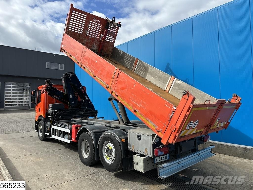 Scania G 410 EURO 6d, CNG, 6x2, Retarder, Hiab 덤프 트럭