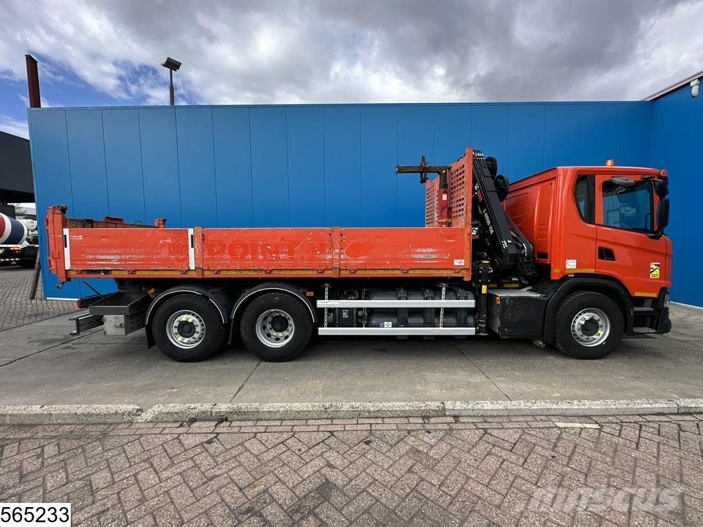 Scania G 410 EURO 6d, CNG, 6x2, Retarder, Hiab 덤프 트럭