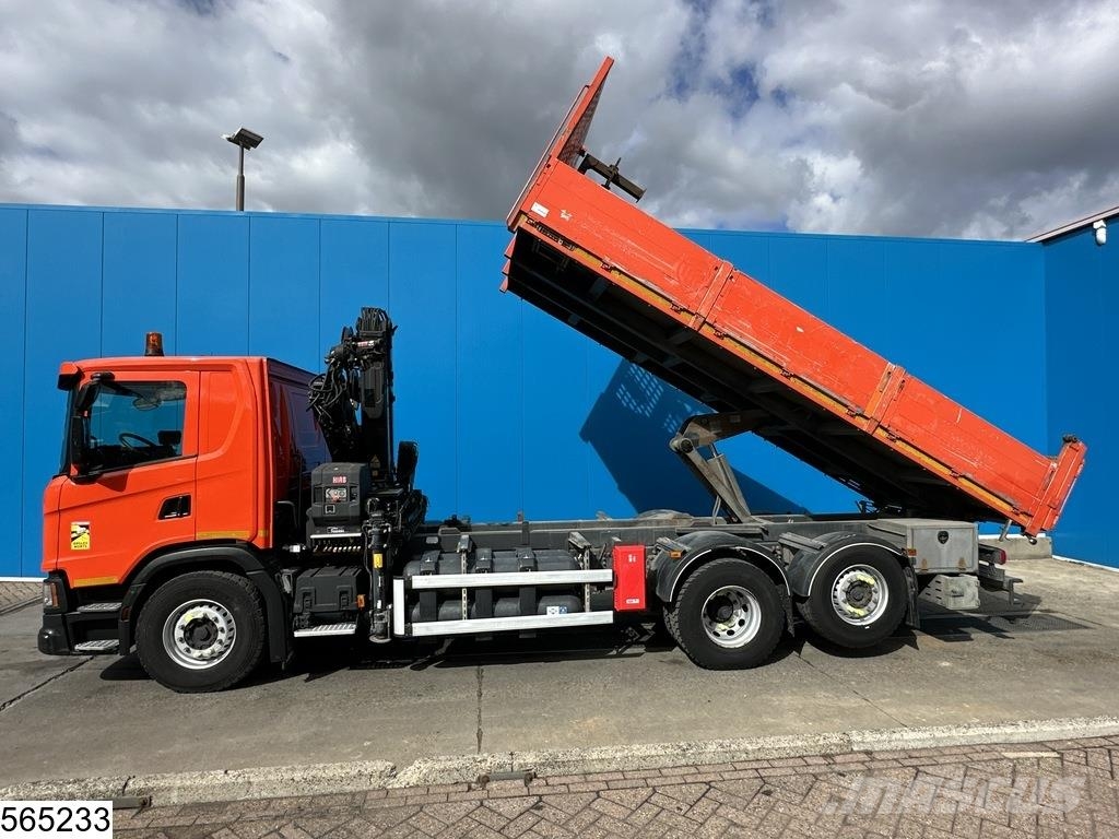 Scania G 410 EURO 6d, CNG, 6x2, Retarder, Hiab 덤프 트럭