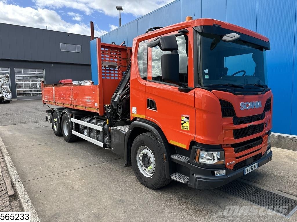 Scania G 410 EURO 6d, CNG, 6x2, Retarder, Hiab 덤프 트럭
