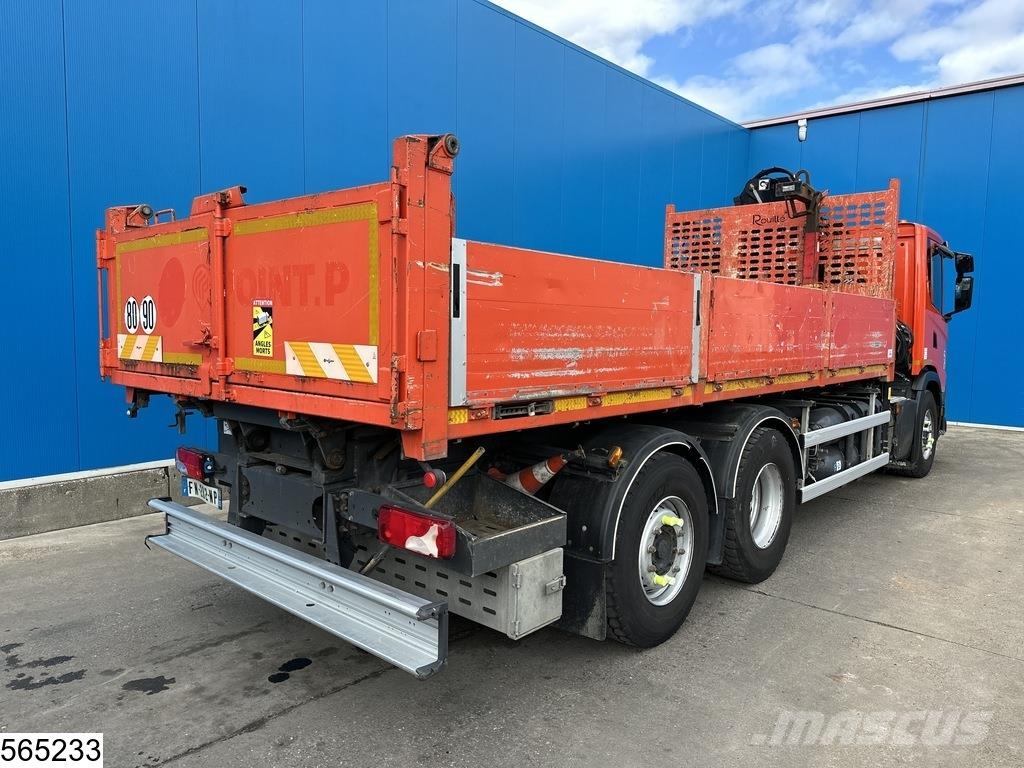 Scania G 410 EURO 6d, CNG, 6x2, Retarder, Hiab 덤프 트럭