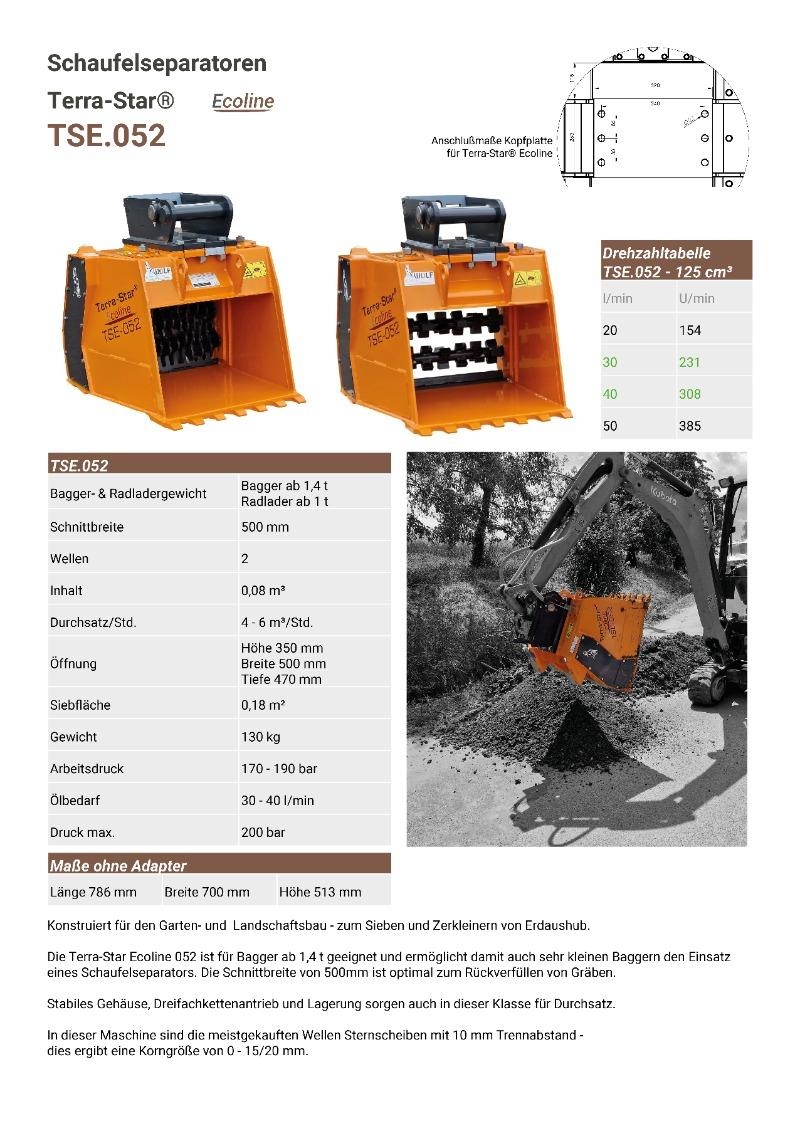 Wolf Separator Terra-Star TSE.052 ماكينات زراعية - غير ذلك