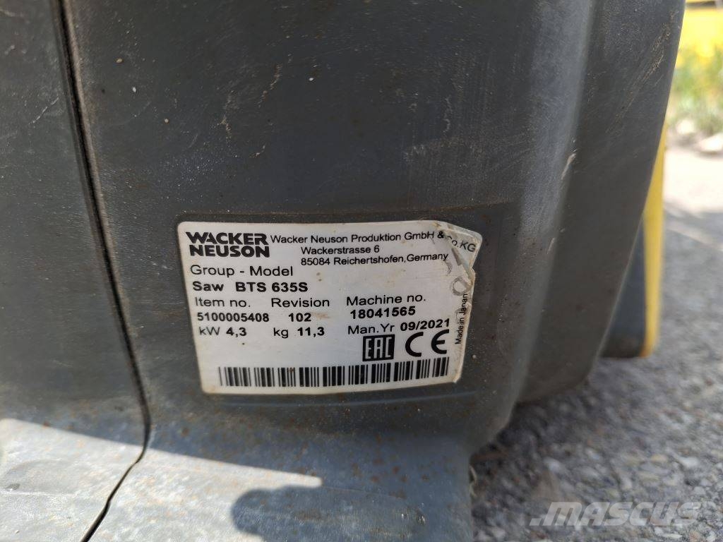 Wacker Neuson BTS635s Piły do skał i betonu