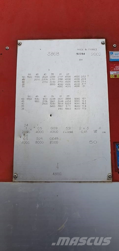 Potain GTMR 386 B Torņa celtņi