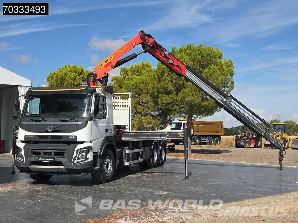 Volvo FMX 410 6X2 Grua Palfinger PK 23001-EH Mando Caja شاحنات مسطحة/مفصلية الجوانب