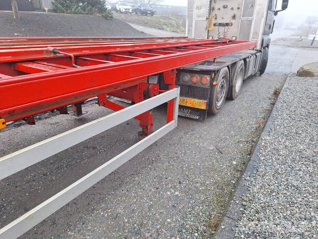 Lecitrailer 3 akslet containertrailer نصف مقطورات حاويات
